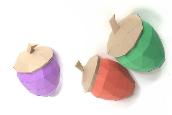Acorn Paper Sculpture: A Fresh Objects Asset for Modern Publishing