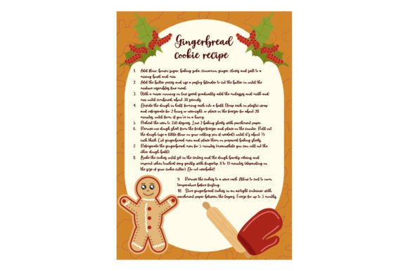 Gingerbread Cookie Recipe - Poster Embroidery Review