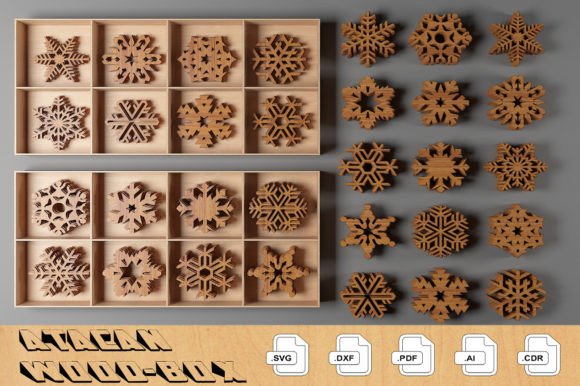 Laser Divided Box, Snowflakes Bundle 284: A Winter Amp Review