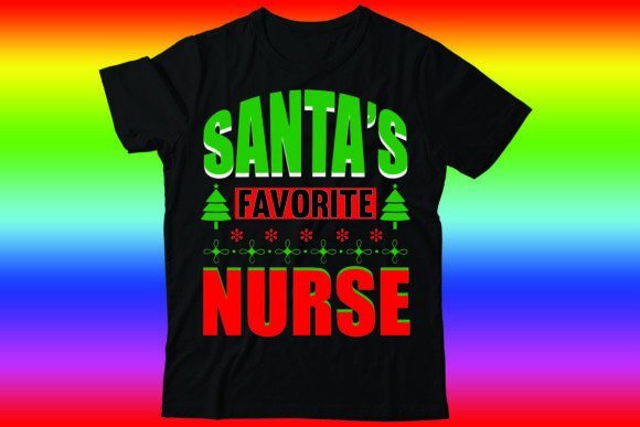 Santa's Favorite Nurse: Premium T-Shirt Designs for Holiday Sales