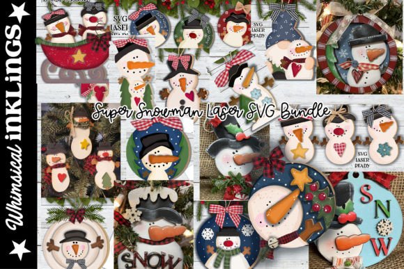 Super Snowman SVG Bundle- Laser Cutting for Winter Amp